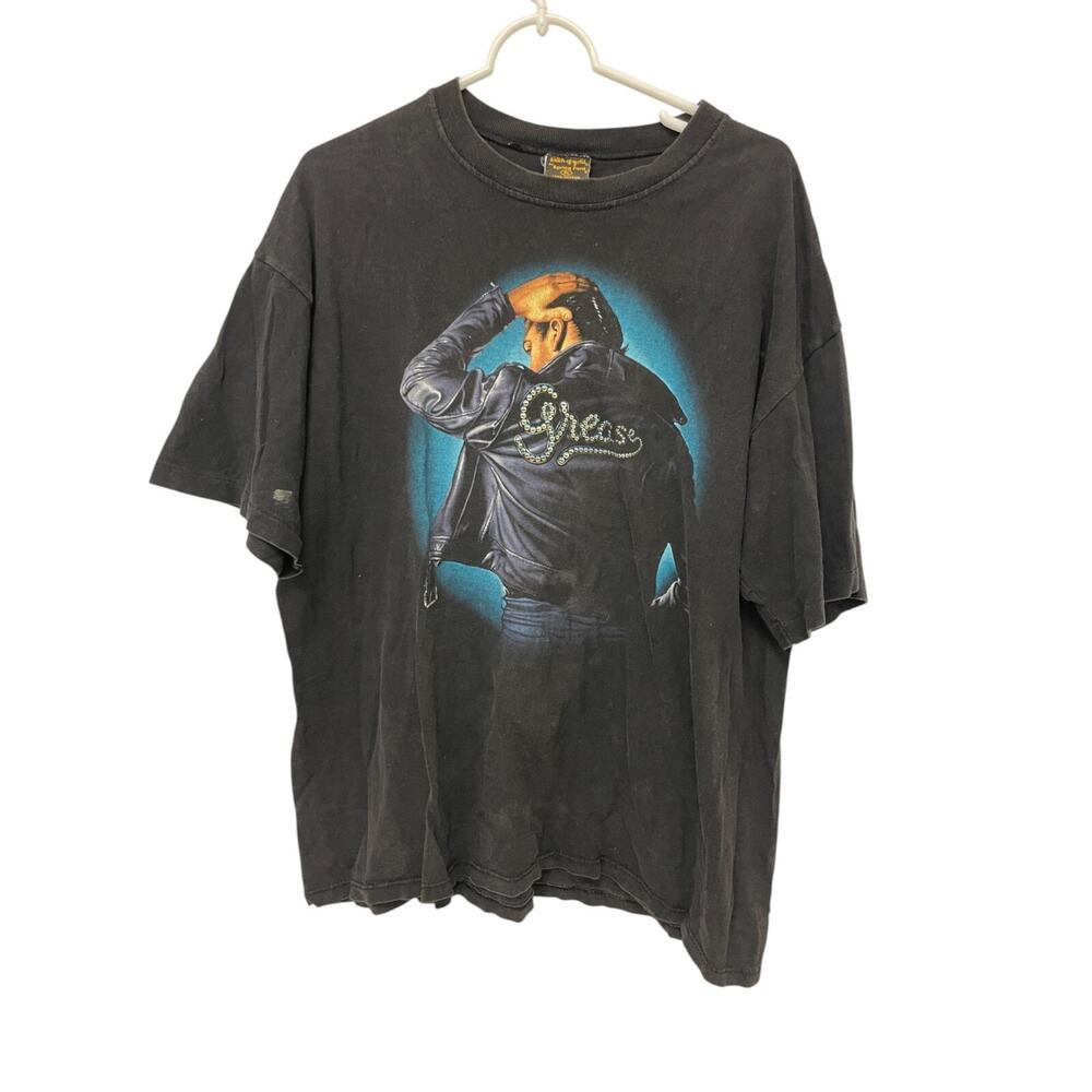 Touch Of Gold By Spring Ford Grease Graphic Shirt Mens XL Black Short Sleeve